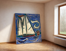 Load image into Gallery viewer, Belleflower Canvas Sail On, Red Buoy