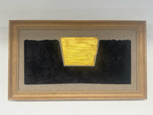 Load image into Gallery viewer, Gold and Carbon Painting on Spanish Linen Minimalist Painting, Framed