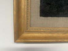 Load image into Gallery viewer, Gold and Carbon Painting on Spanish Linen Minimalist Painting, Framed