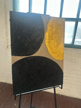 Load image into Gallery viewer, Gold and Carbon Painting on Spanish Linen Minimalist Painting, "Bounce"