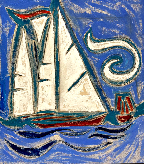 Canvas Sail On, Red Buoy