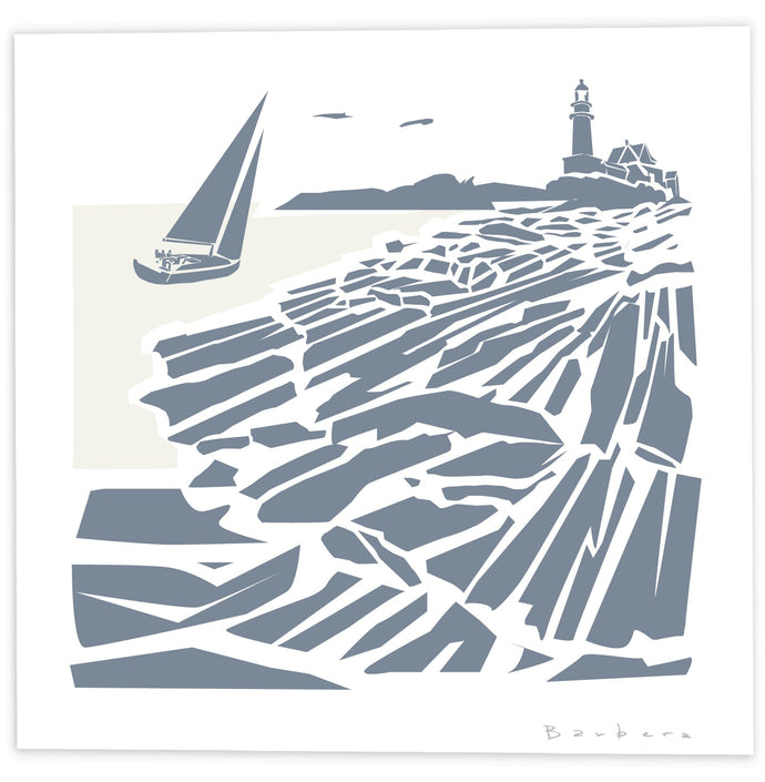 COASTAL CRUISE / SILKSCREEN Casco Bay Artisans, Portland Maine