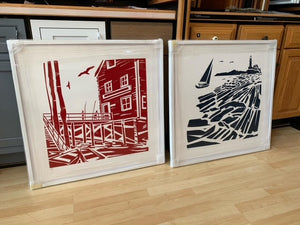 COASTAL CRUISE / SILKSCREEN Casco Bay Artisans, Portland Maine